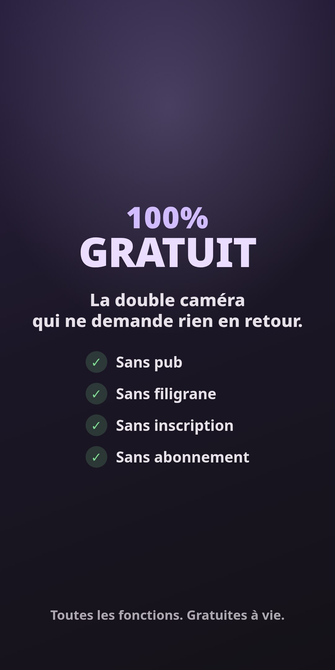 100% gratuit, sans pub